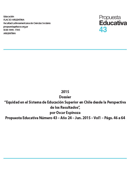 Equidad en el Sistema de Educación Superior en Chile desde la Perspectiva de los Resultados