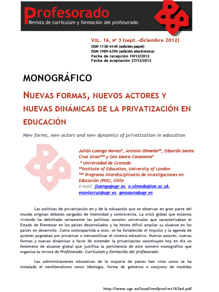 Nuevas formas, nuevos actores y nuevas dinámicas de la privatización en educación